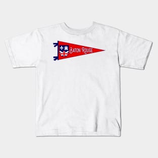 Baton Rouge Flag Pennant Kids T-Shirt